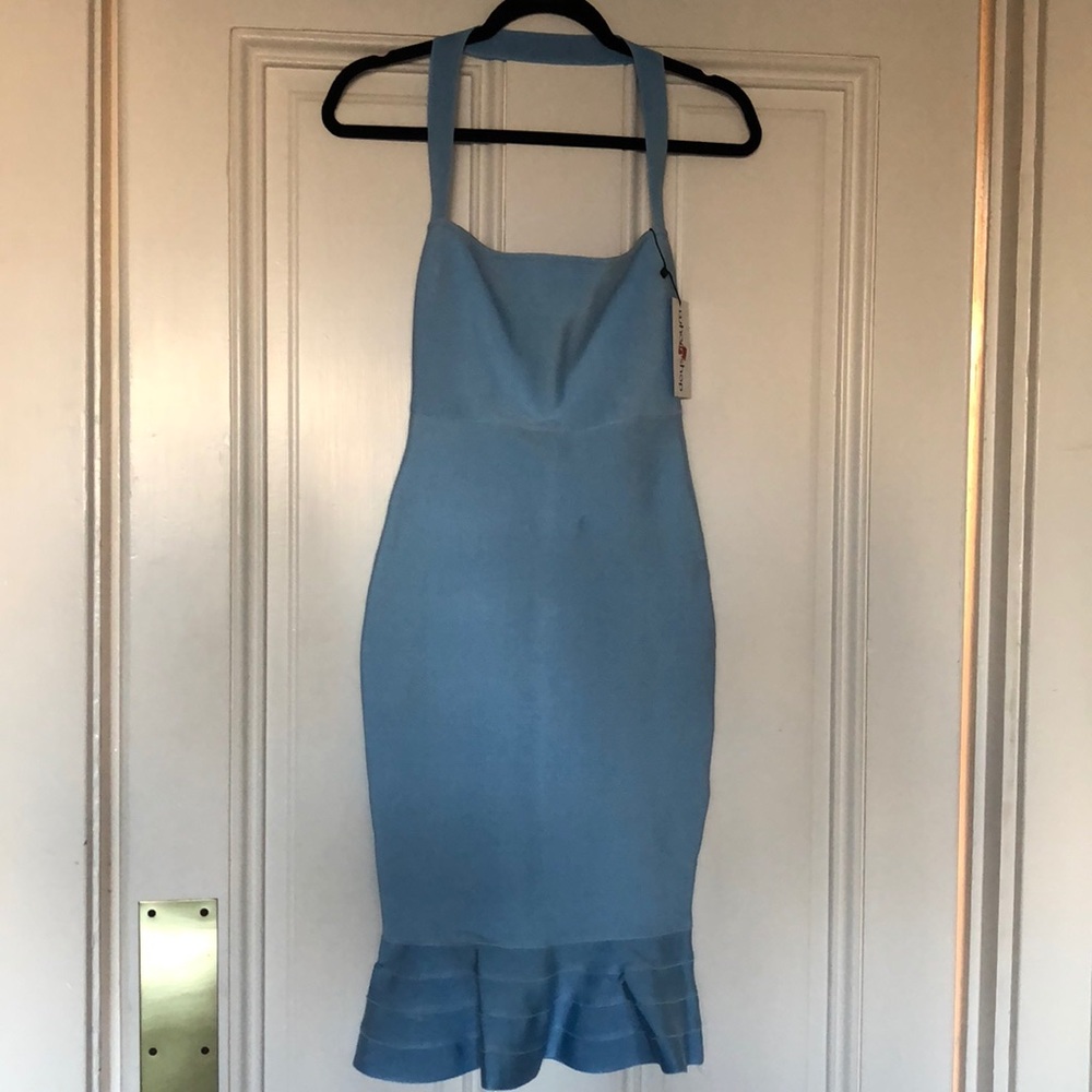 Brand new baby blue bodycon bandage dress